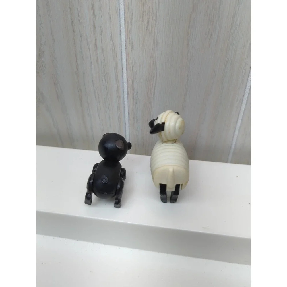 Fisher-Price Little People vintage hex screw farm animals black pig‎ sheep USED